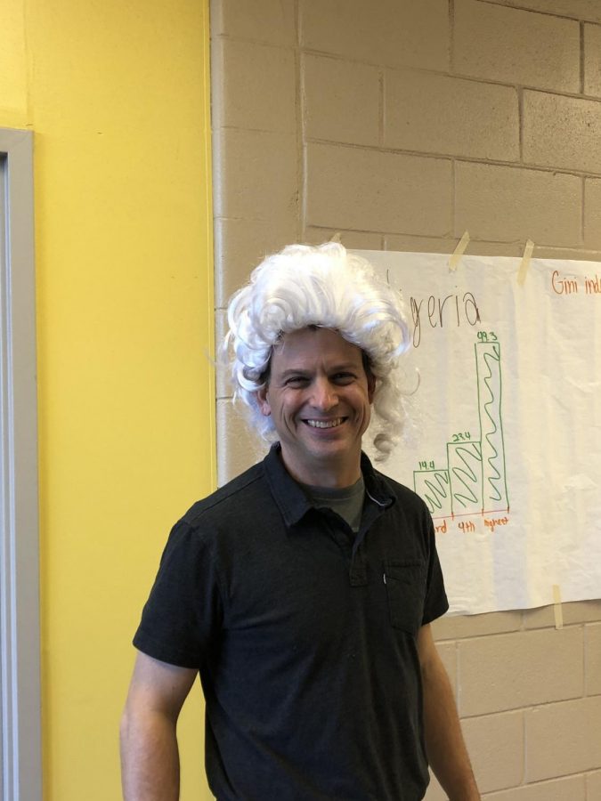 Mr. Brady wearing his whig wig.