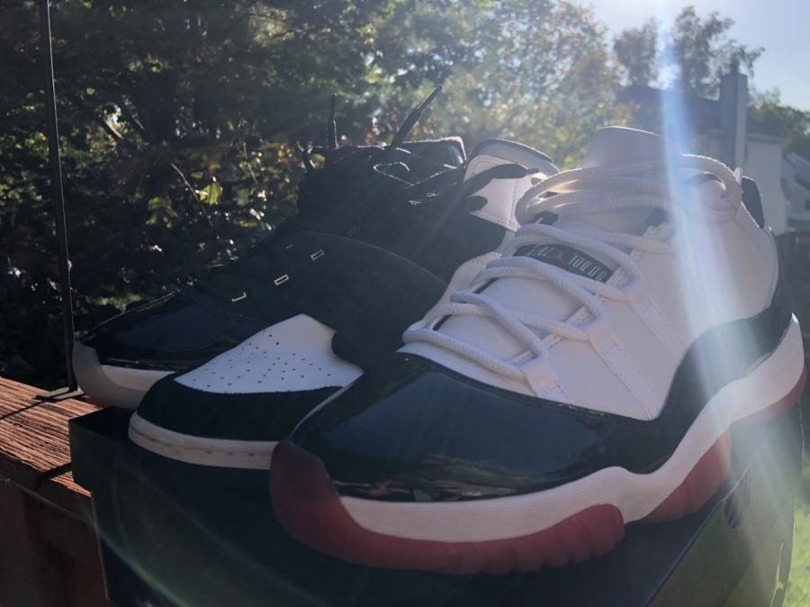 The sun shines bright on a senior students Jordans. Sneaker popularity is continuing to grow amongst millennials.