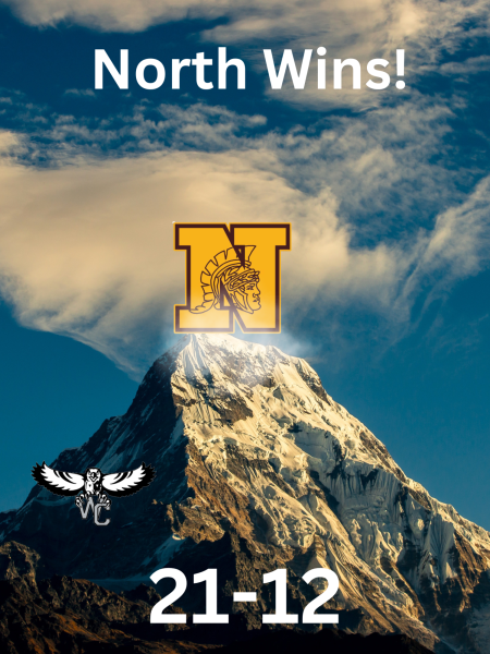 WNHS students and staff felt on top of the world after beating Westerville Central. This is due to the new coaching in the program. Photo created through Canva.