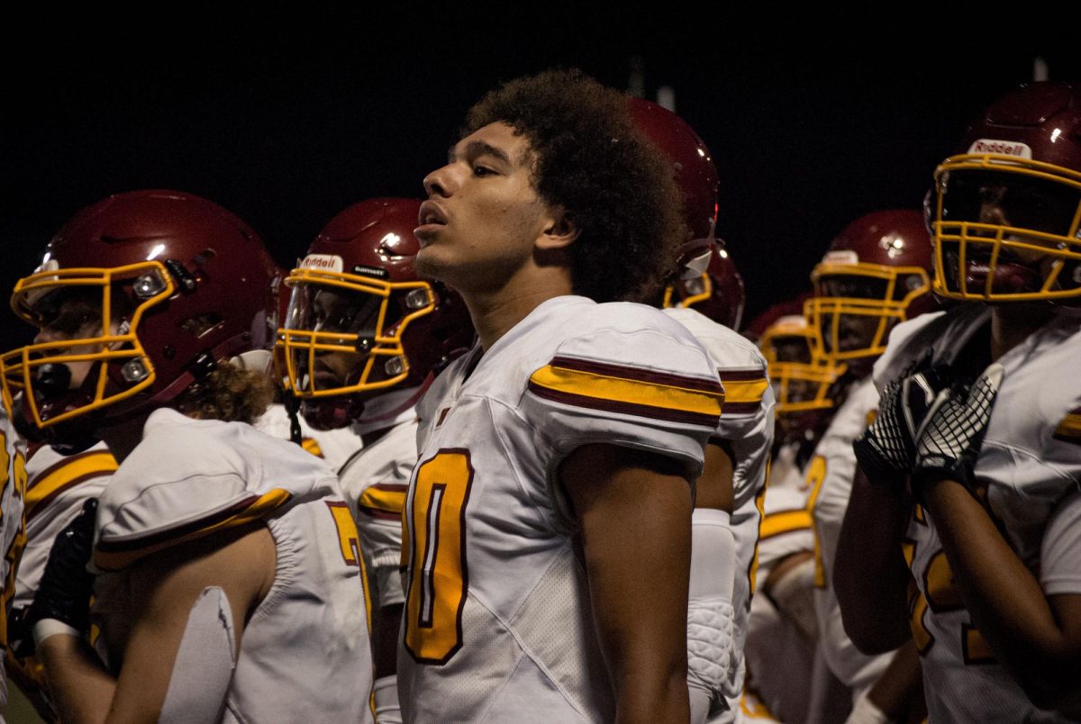 Payton King watching as the clock runs out as north beat central 34-0