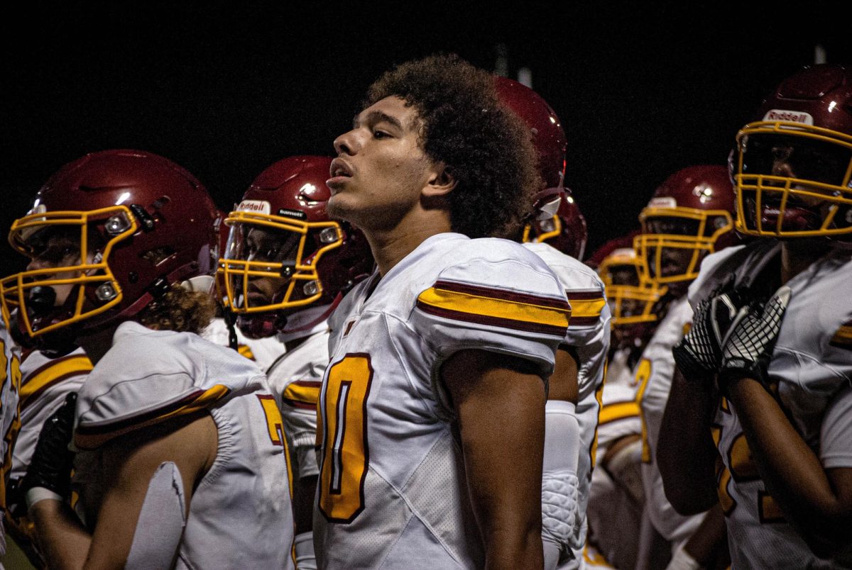 Payton King watching as the clock runs out as north beat central 34-0