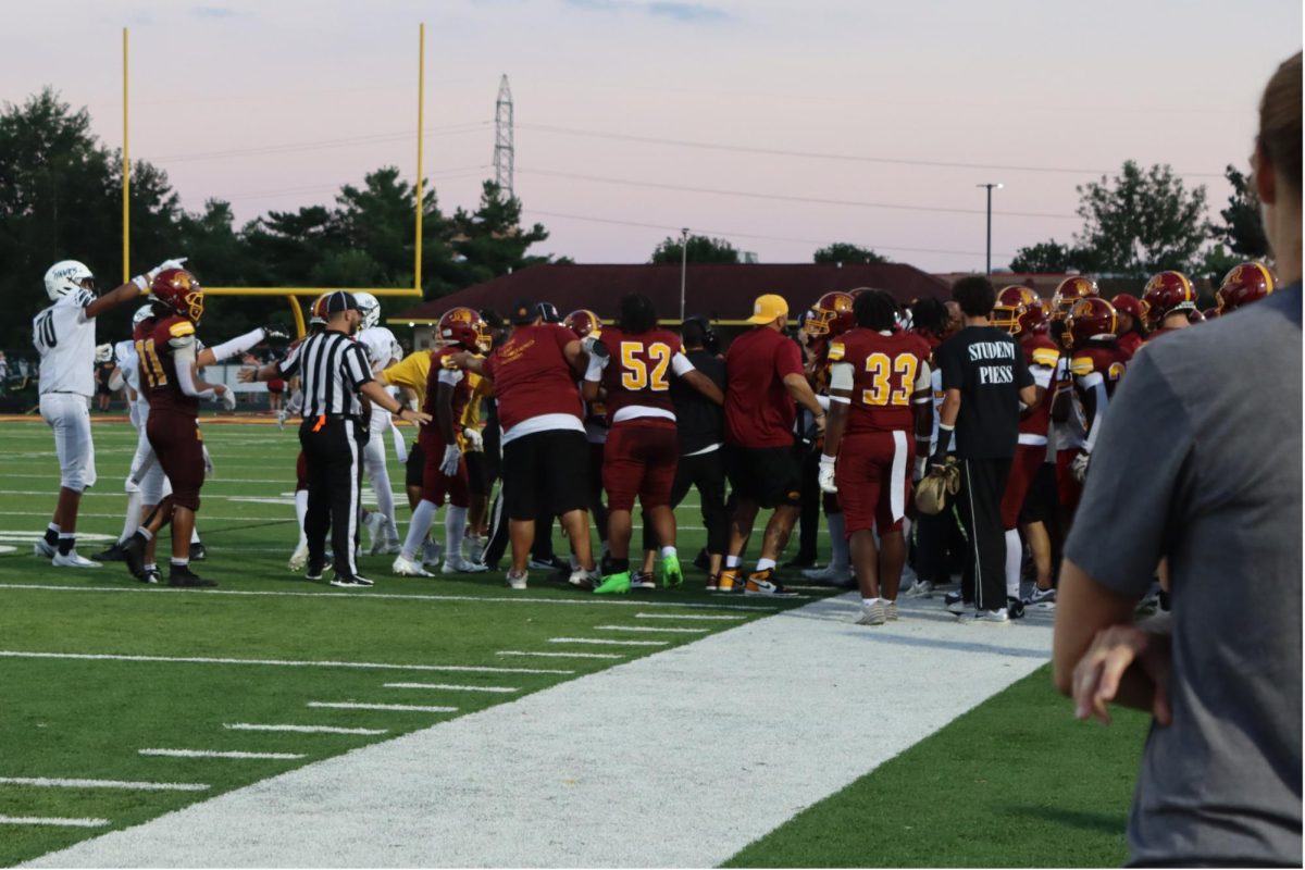 After a late hit out of bounds, North and Central almost get into a fight.