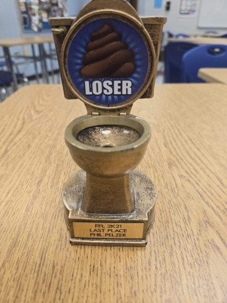 Phillip Pelzer's trophy for losing his league